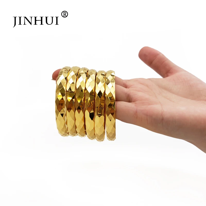 Новые модные роскошные золотистые браслеты Jin Hui женские эфиопские Ближнего