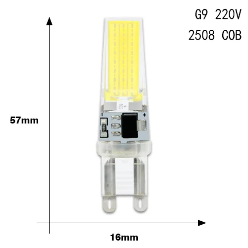 G9 2508 220V 10 шт. лампада светодиодный светильник лампа G4 G9 E14 COB AC DC 12 В и 220 В Bombillas светодиодный светильник ing заменить галогенный Точечный светильник люстра - Испускаемый цвет: G9 2508 220V