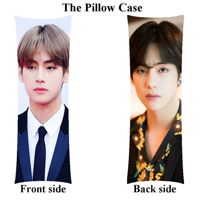 pillowcase Kpop в Корейском стиле бойфренд Цзиминь мультипликационным мотивом Ким тэ Хен V девушка тела подушку Чехол на заказ - Цвет: pillowcase