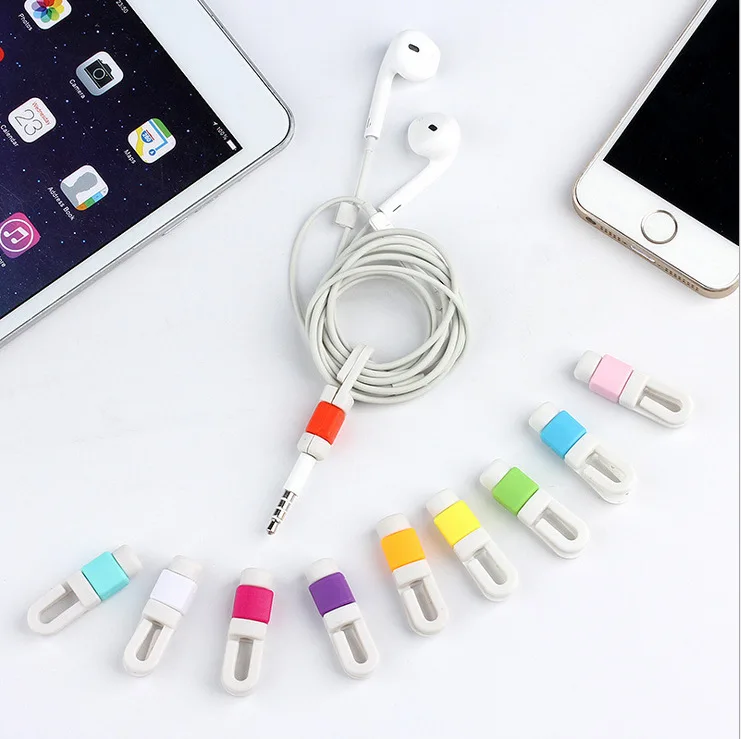 DHL 2000 шт./лот 2 в 1 защита для USB кабеля наушников устройство сохранения и намотка