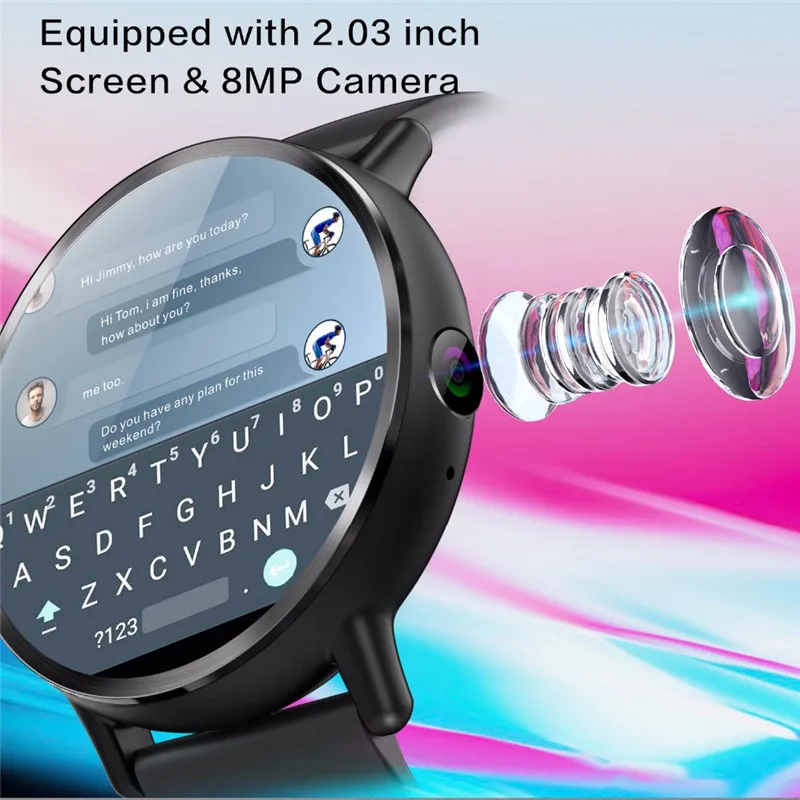 2019 LEM X 4G Smartwatch телефон Android 7 1 MT6739 четырехъядерный Гб + 16 8МП камера 900 мАч 4G/3g/2G