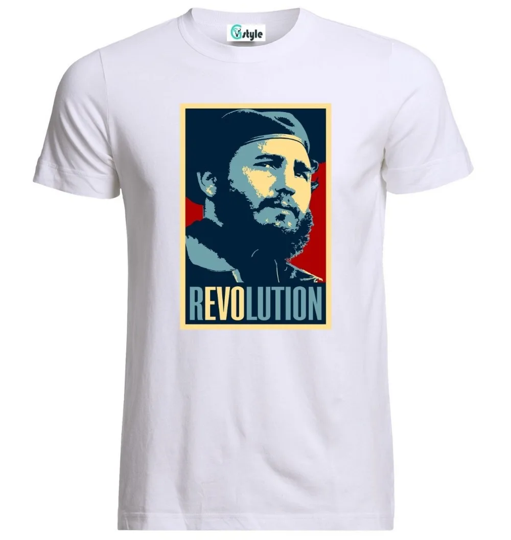 Новая мужская футболка Fidel casto Havana Cuba Revolutiont Shirt хип хоп Уличная с