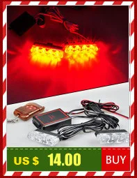 Высокая яркость 12 В 2x2 4LED Красный/Синий Белый Полицейский Автомобиль Строб вспышка света аварийного Предупреждение 3 мигает туман фары автомобиля укладки