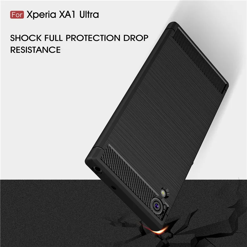 Фото Чехол из углеродного волокна для Sony XA1 Ultra G3212 G3221, мягкий силиконовый чехол из ТПУ для Sony Xperia XA1 Ultra G3223 №5