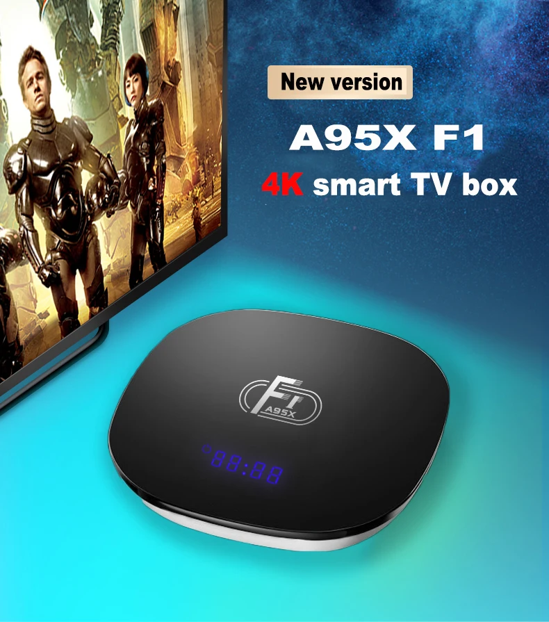 A95X F1 смарт ТВ приставка Android 8,1 Amlogic S905W четырехъядерный телеприставка 4K 2G 16G 2,4 GHz WiFi A95XF1 поддержка H.265 4K PK X96 mini