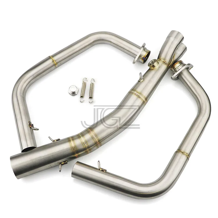 Front Exhaust Pipe Выхлопная труба мотоцикла передняя средняя труба из нержавеющей стали труба полная система для Kawasaki Ninja 400 модифицированные аксессуары - Цвет: Front Exhaust Pipe