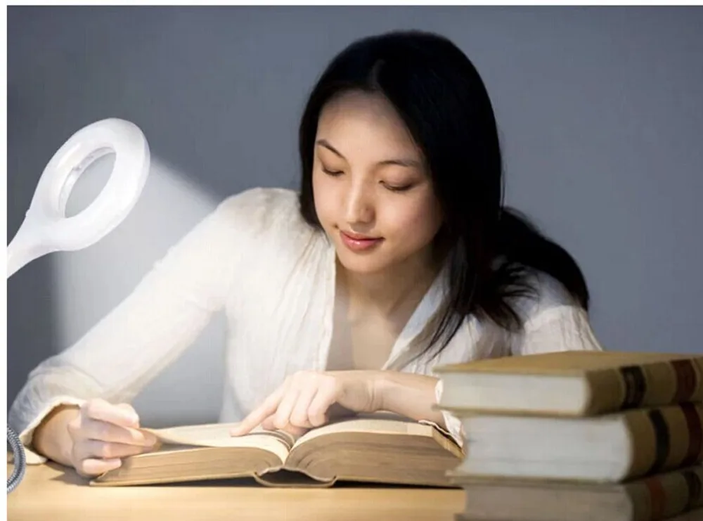 Гибкая Настольная лампа для чтения книг 18 LED USB перезарядка ночник ноутбука