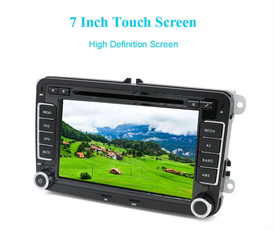 Eunavi 2 din 7 дюймов Автомобильный dvd-плеер Радио Стерео gps для VW GOLF POLO JETTA TOURAN MK5 MK6 PASSAT B6 bluetooth SWC сенсорный экран