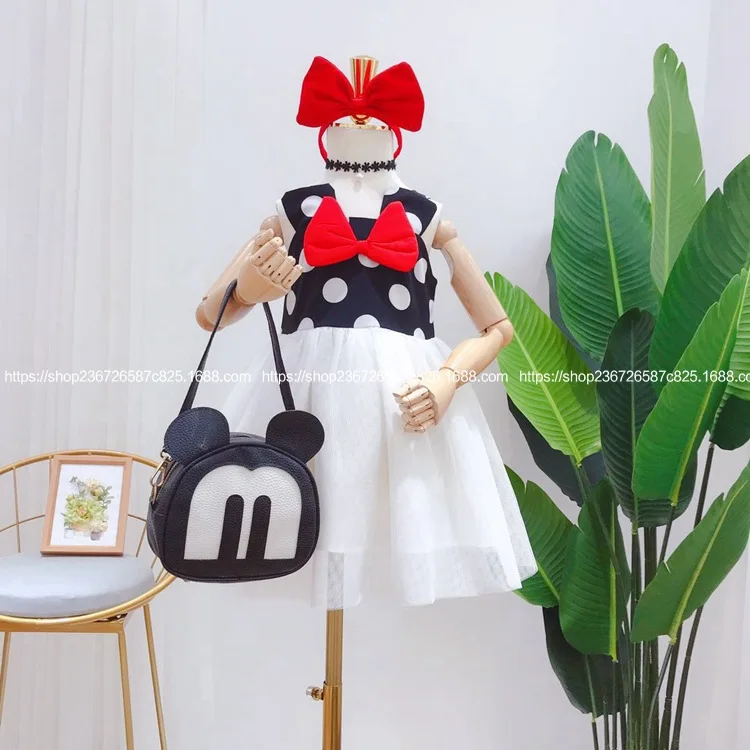 2019 summer new girls dress cute princess baby mesh wave point | Детская одежда и обувь