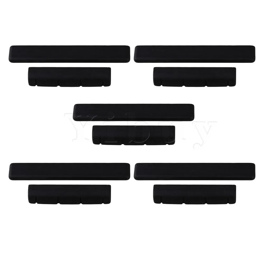 

Yibuy 5 x черные седла и гайки Ebony Bridge для замены 4 струн гитары