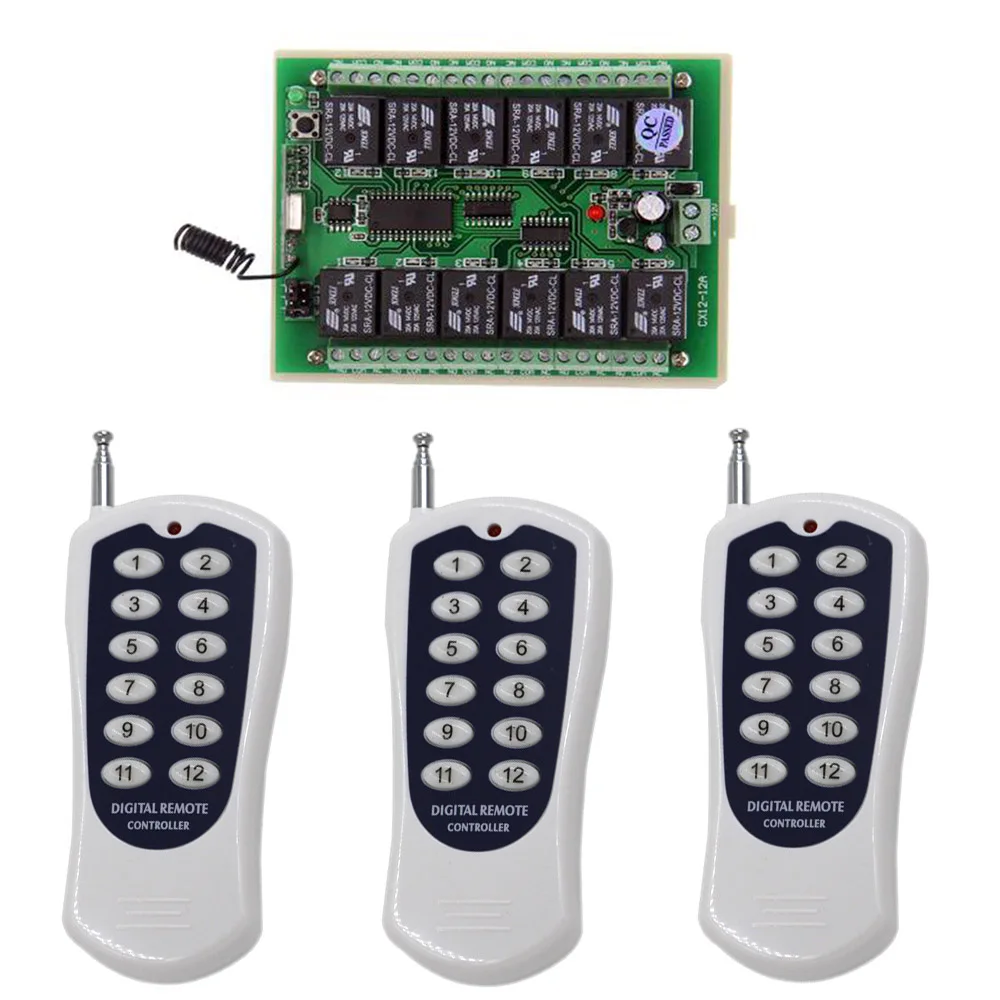 DC 12V 24V 12 CH 12CH беспроводной пульт дистанционного управления светодиодная лампочка