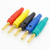20pcs gold plated 4mm banana plug screw to speaker amplifier binding post test probes adapter
