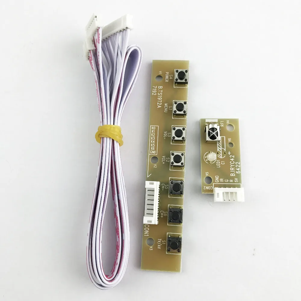 Универсальный 7 ключей клавиатурная плата ЖК дисплей ТВ соответствии клавиатуры