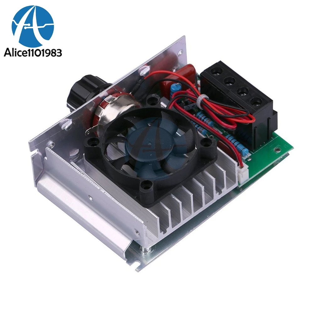 10000W Ultra-High Power AC 110V 220V SCR Motor Control Electronic Regulator Dimming Speed Board With Fan | Электронные