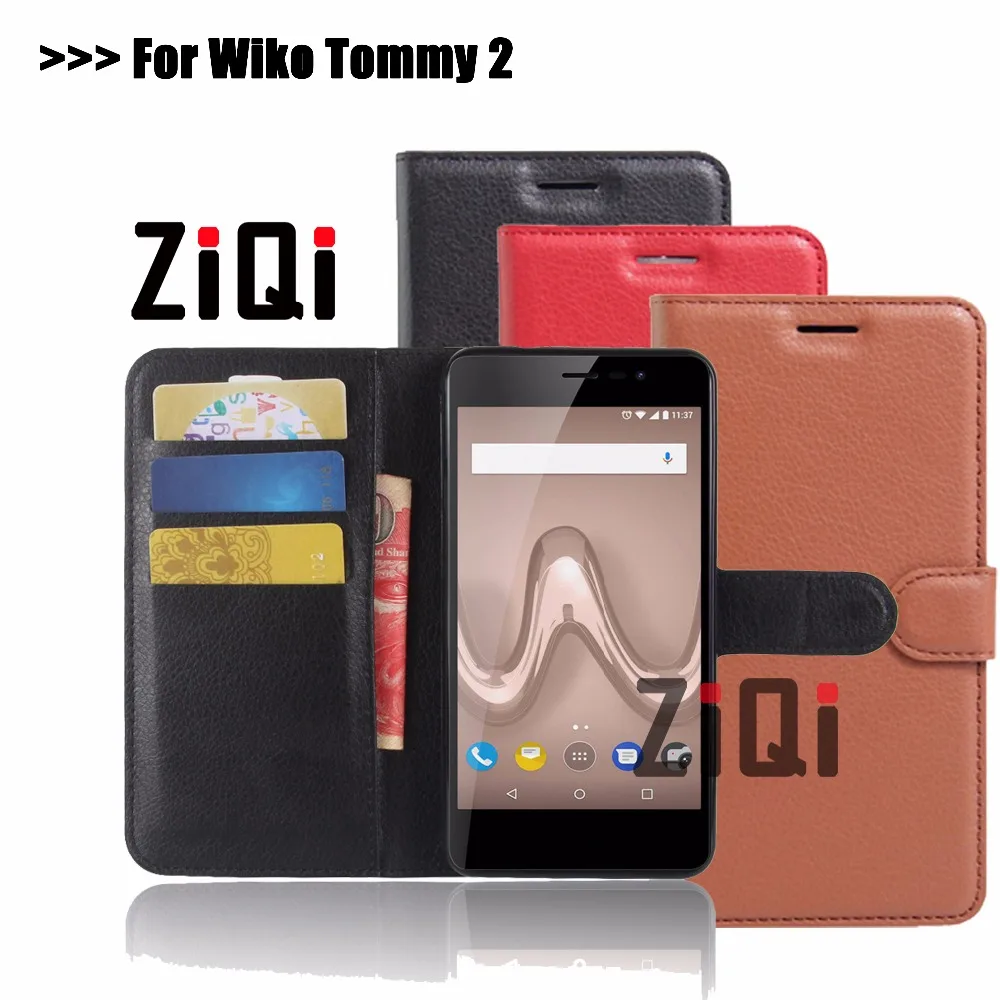 Новое поступление 2017 чехол для Wiko Tommy 2 высококачественный кожаный книжка Tommy2 с