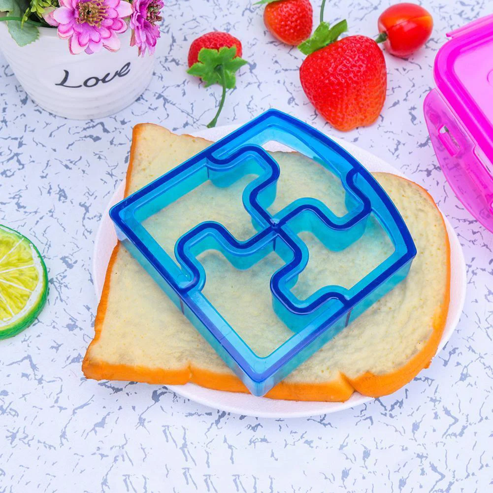 Случайный цвет Творческий обед DIY бутерброды резак формы форма еда Резка Die хлеб печенье для детей Детская безопасность