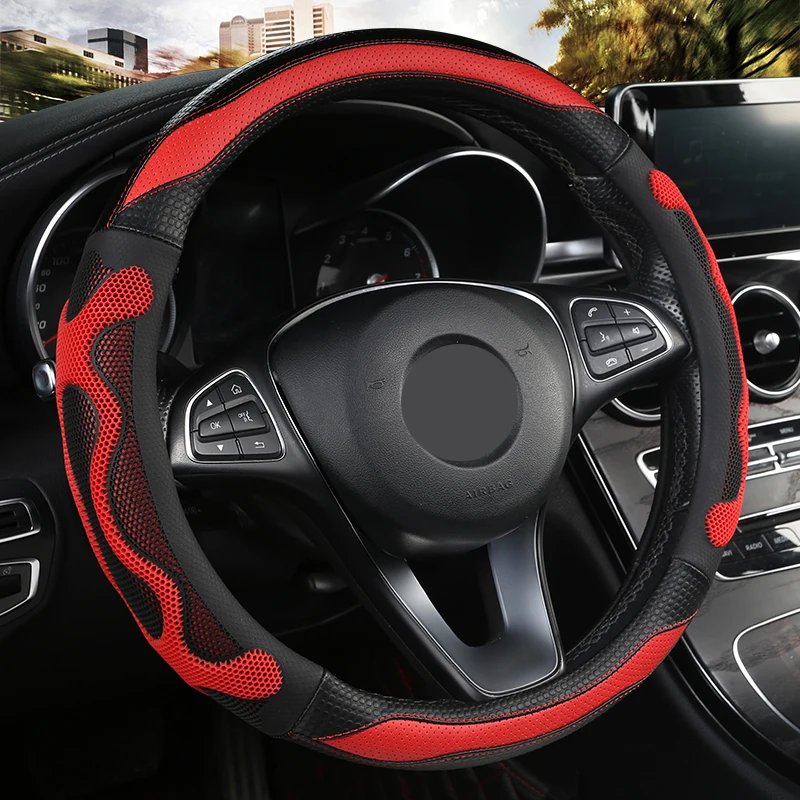 Чехол рулевого колеса автомобиля нескользящий для VW Golf Polo Beetle CC Scirocco Sagitar SANTANA Jetta