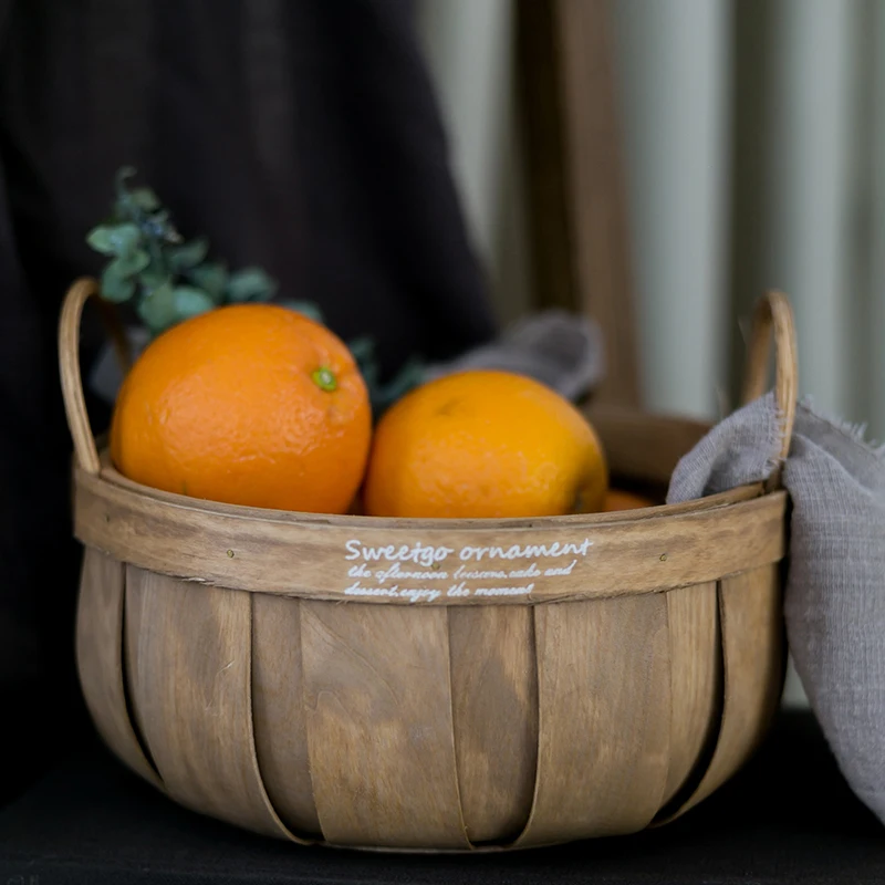 SWEETGO круглая ручка корзина для фруктов Франция деревенский стиль украшения стола