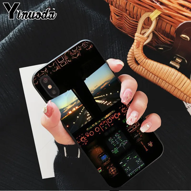 Yinuoda самолет кокпит красочные милые аксессуары для телефона чехол iPhone X XS MAX 6 6S 7