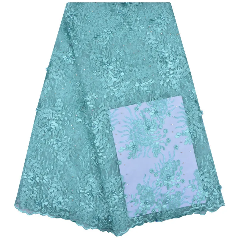 Французский Тюль Кружева с бисером африканская кружевная ткань 2018 высокое