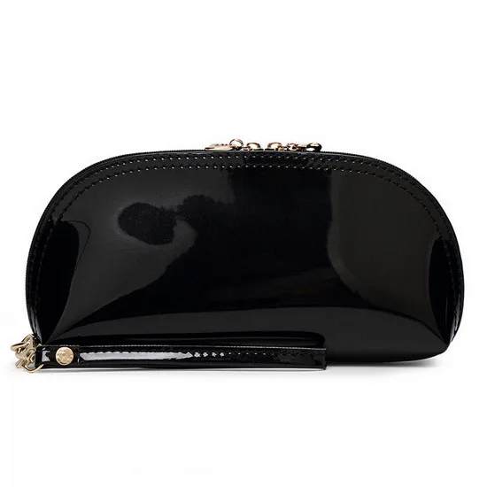 Новое поступление Лето Горячая Распродажа конфетные ПУ лакированная кожа ежедневные клатчи/вечерняя сумочка/кошелек 15 цветов на выбор WLHB768 - Цвет: Черный
