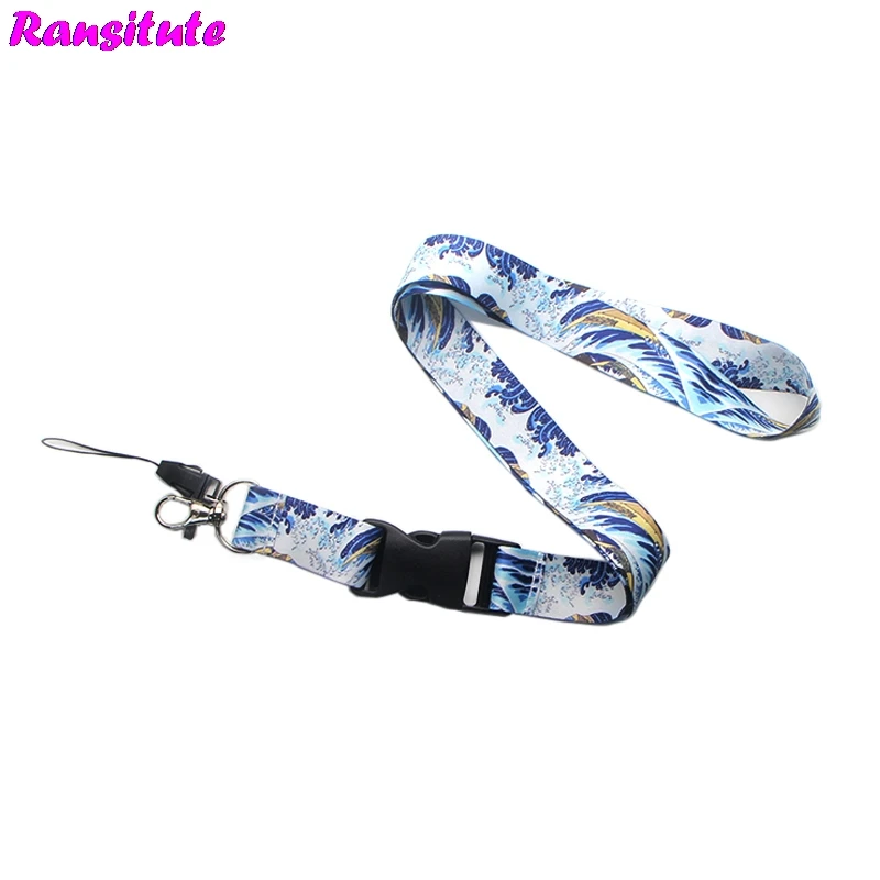Ransitute R442 Kanagawa, ремешок для серфинга, шейный ремешок для ключей, ID карты, мобильного телефона, ремни, держатель Бейджа, сделай сам, висячая веревка