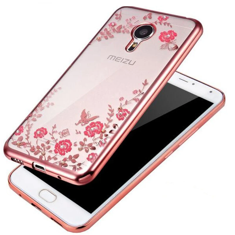 Diamond Case Flower Pattern Soft Plating TPU Back Cover For MEIZU MX6 Pro5 Pro6 U10 U20 meilan E 2 3 Secret Garden Series |