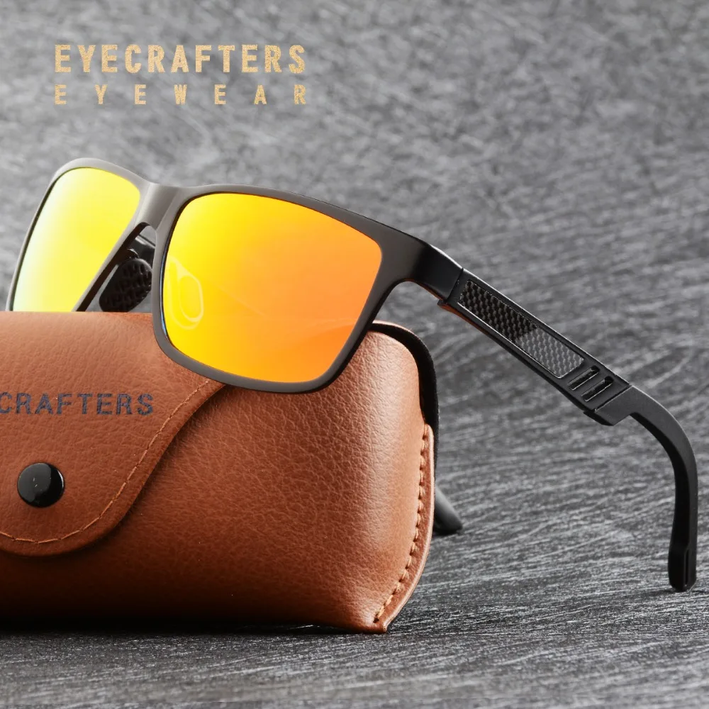 

Eyecraftes Men Polarized Sunglasses Aluminum Magnesium SunGlasses Driving Glasses Rectangle Shades For Men Oculos masculino Male