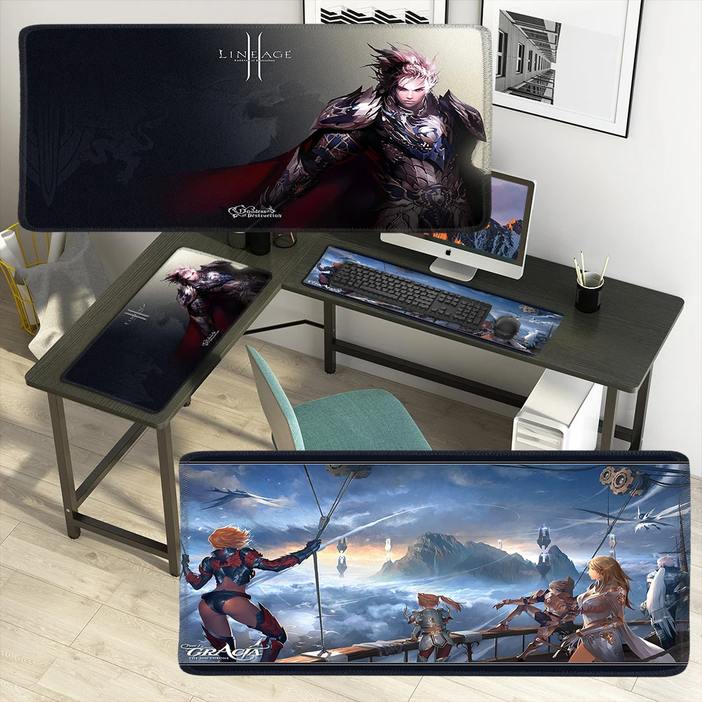 YIMAOC 30*70 cm Large Mouse Pad Gamer Mousepad Rubber Gaming Desk Mat with Locking Edge Lineage 2 | Компьютеры и офис