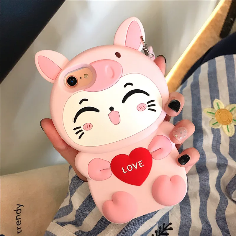 Мягкий силиконовый чехол с 3D мультяшным котом для Huawei P20/P20 Pro/Nova3/3i/P телефона милый
