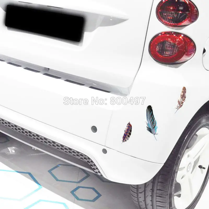 

Newest Design Auto Decoration Set Colorful Wing Feather Decal Set Stickers for Any Car to Cover the Scratches or Decorate
