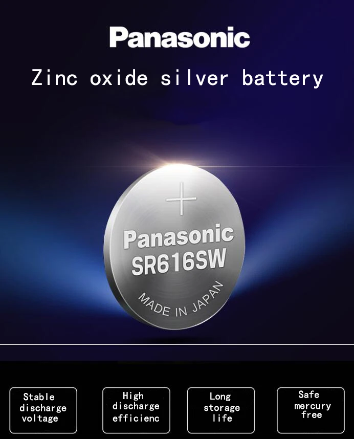 5 шт./партия Panasonic 1,55 V SR616SW 321 Серебряный оксид часы батарея D321 321 GP321 6,8*6 мм Кнопка батарея Сделано в Японии