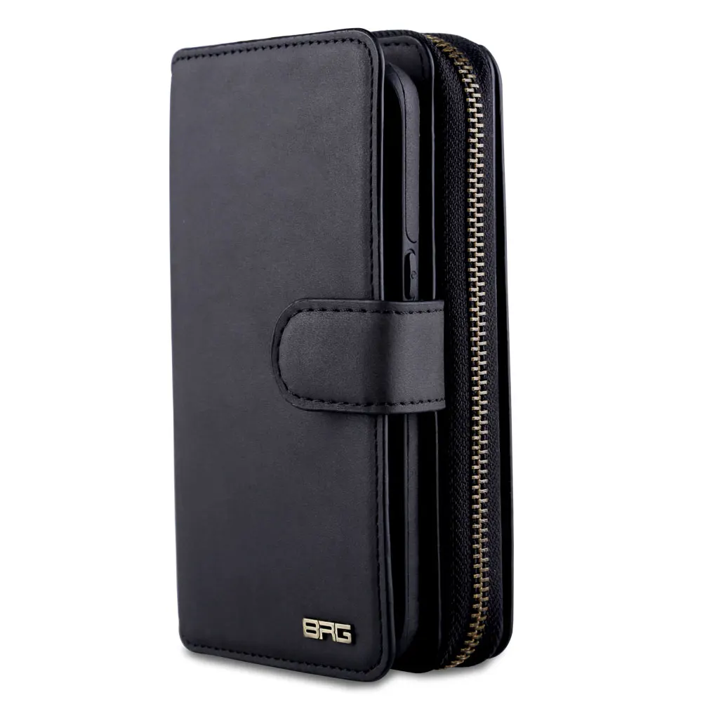 Роскошный деловой кожаный чехол бумажник с отделением для карт Samsung Galaxy S8 plus|leather