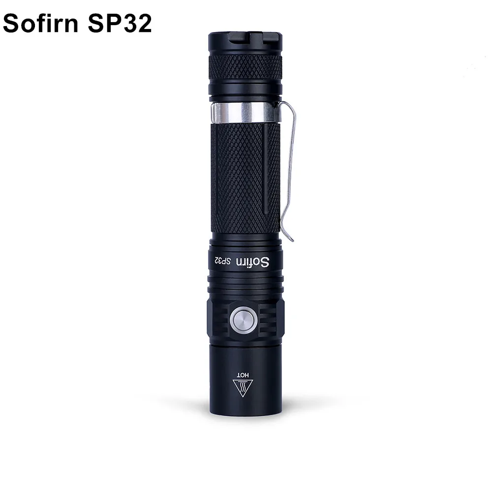 Sofirn SP32 портативный светодиодный светильник 18650 Cree XPL2 1000 Высокий люмен светодиодный фонарь светильник 6 режимов Тактический мощный фонарь