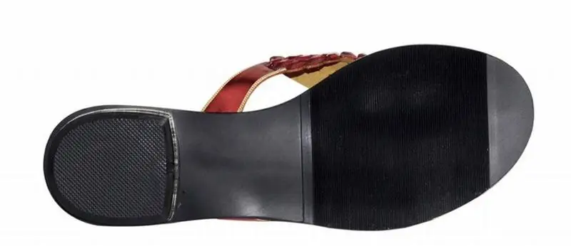 Большие размеры 34-44 хит продаж 2018 новые летние модные Вьетнамки со стразами