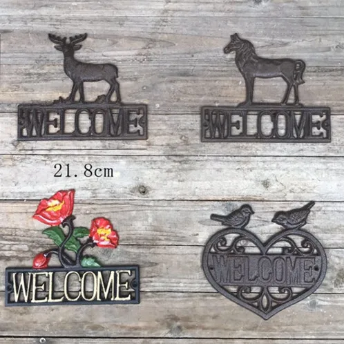 Пара влюбленных знак Добро пожаловать Greeter чугунные производство Garden Stake подарки