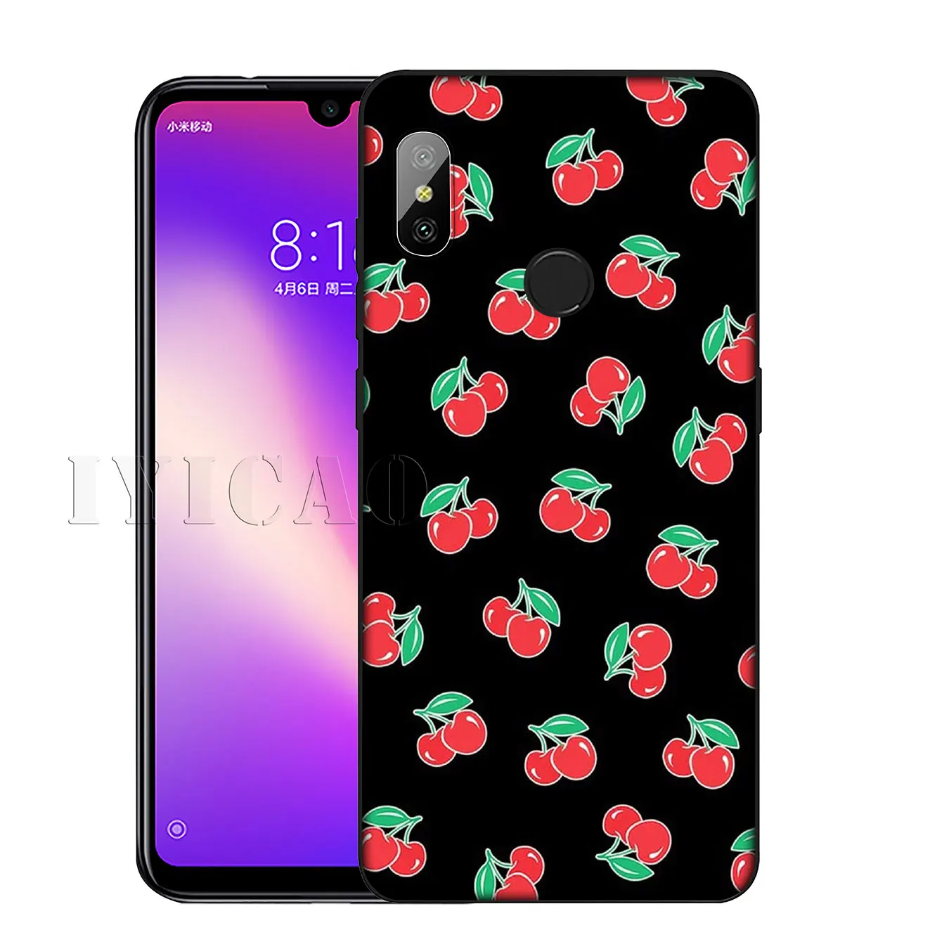 IYICAO Вишневый летний Мягкий силиконовый чехол для телефона Xiaomi Redmi K30 K20 8A 7A 6A 5A S2 GO