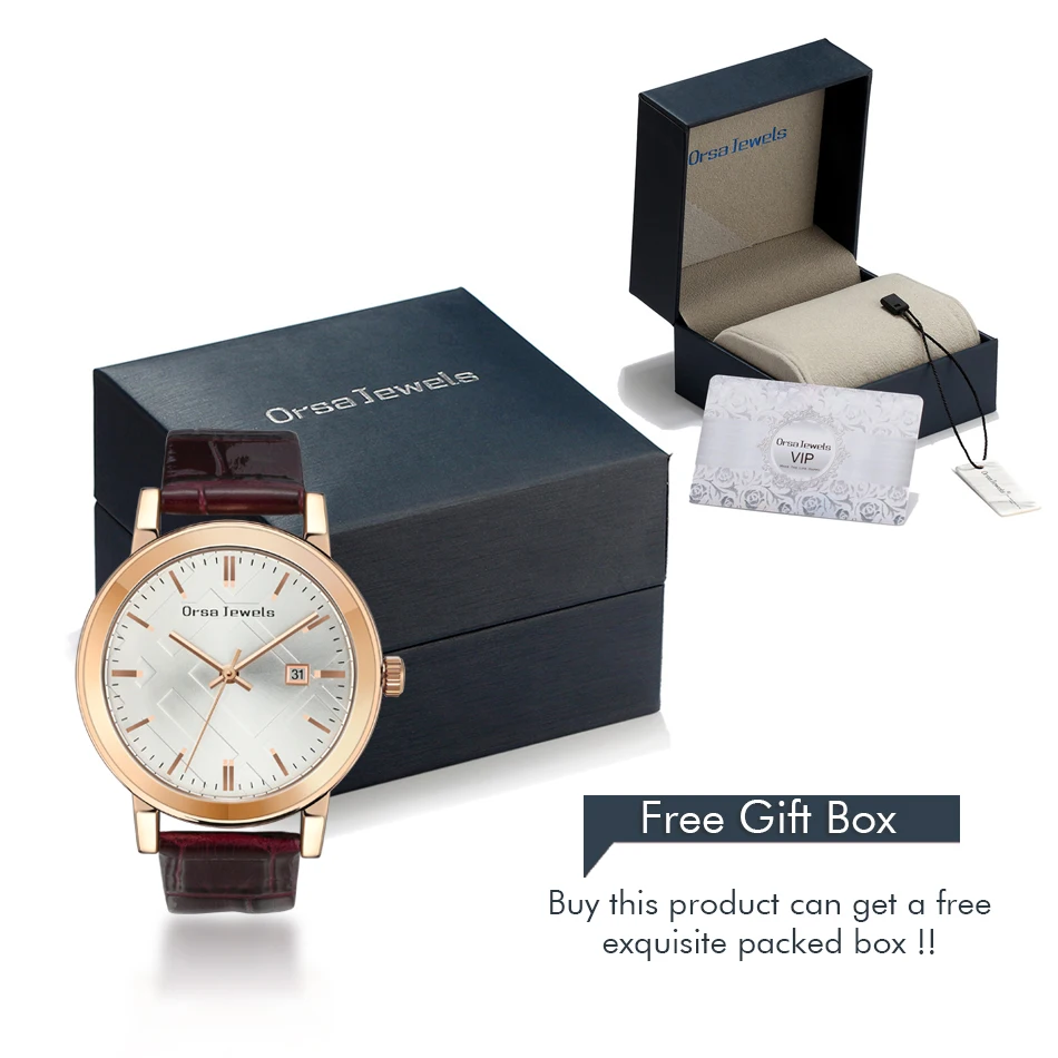 

ORSA JEWELS Women Watches Luxury Leather Casual Fashion 2019 Quartz Wristwatches Women Ladies Watch Relogios Feminino OW10