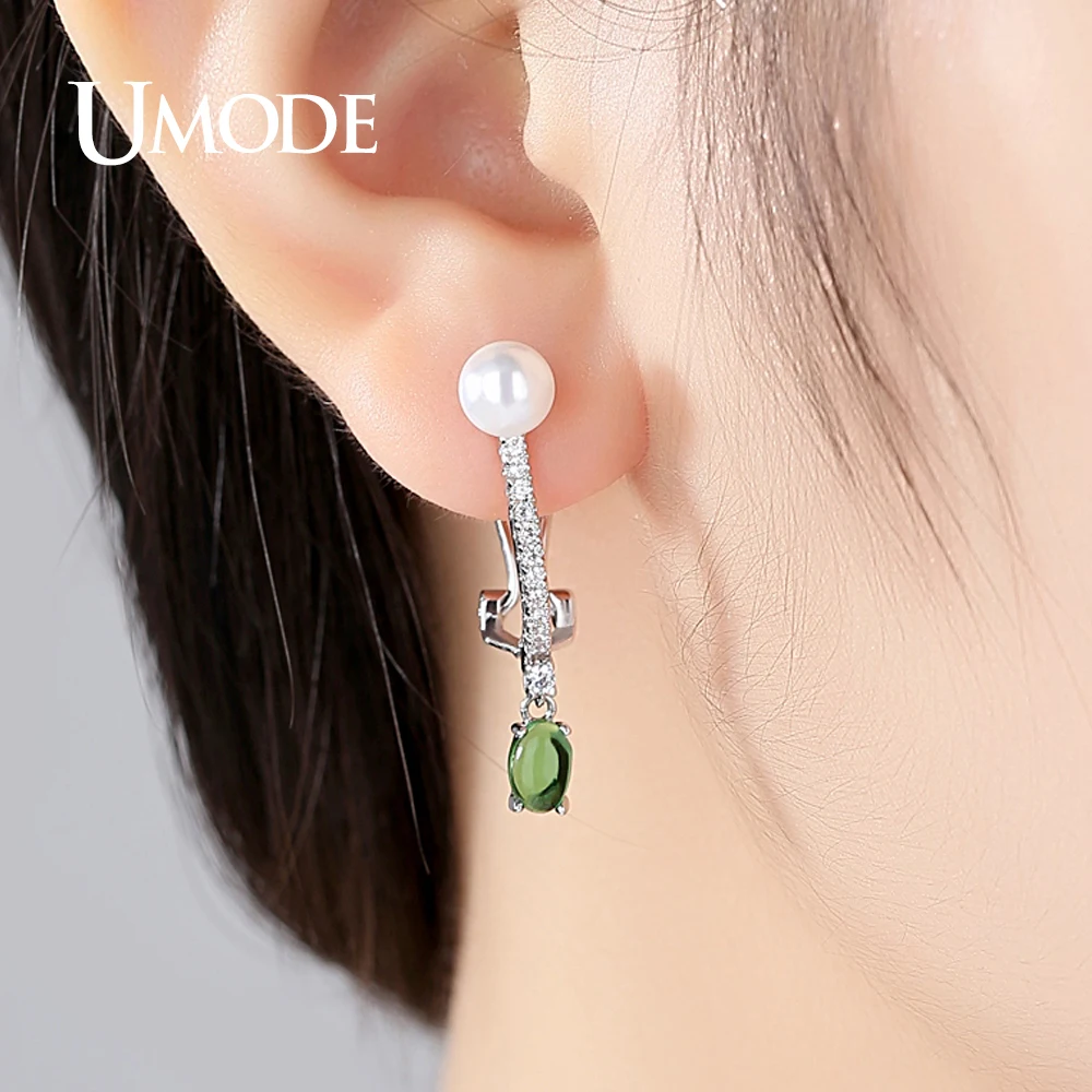 Женские серьги кольца с искусственным жемчугом UE0334|hoop earrings for women|hoop jewelryhoop earings