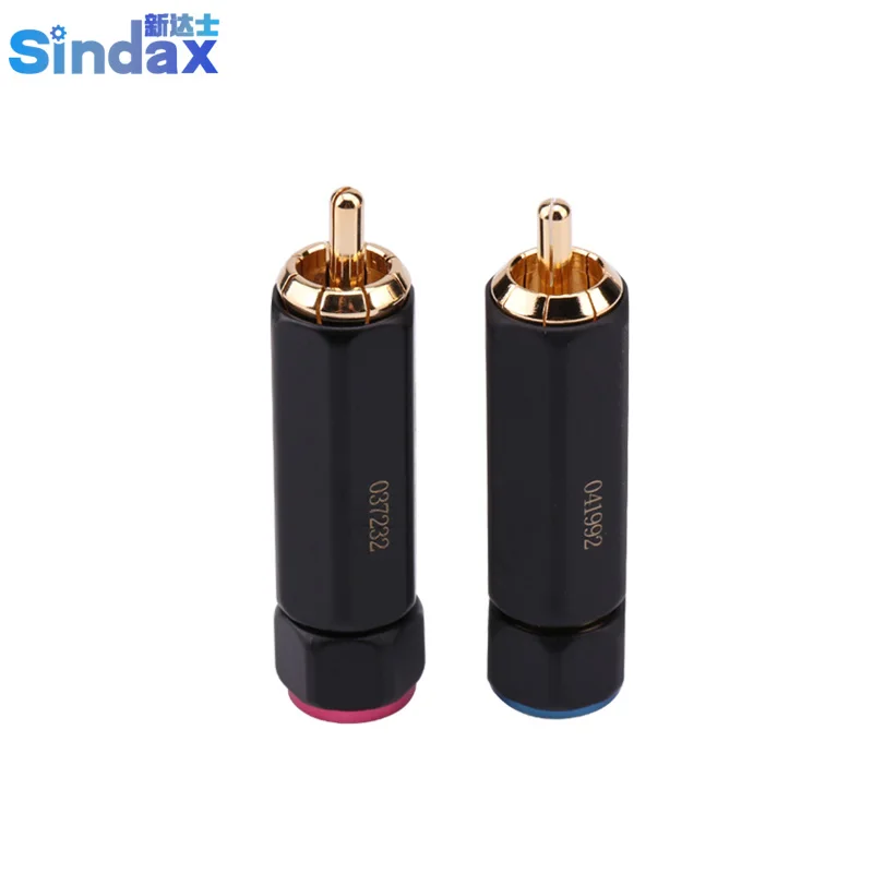 Линейный RCA штекер PR 109 с позолотой замок лотоса разъем сигнальной линии разъемы
