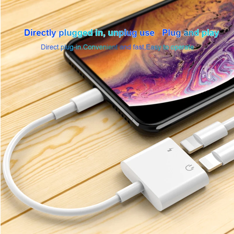 AOXIN зарядный аудио адаптер для Apple iPhone 7 8 Plus XS Max ios 12 музыка и звонки для наушников аудио Зарядка адаптер конвертер