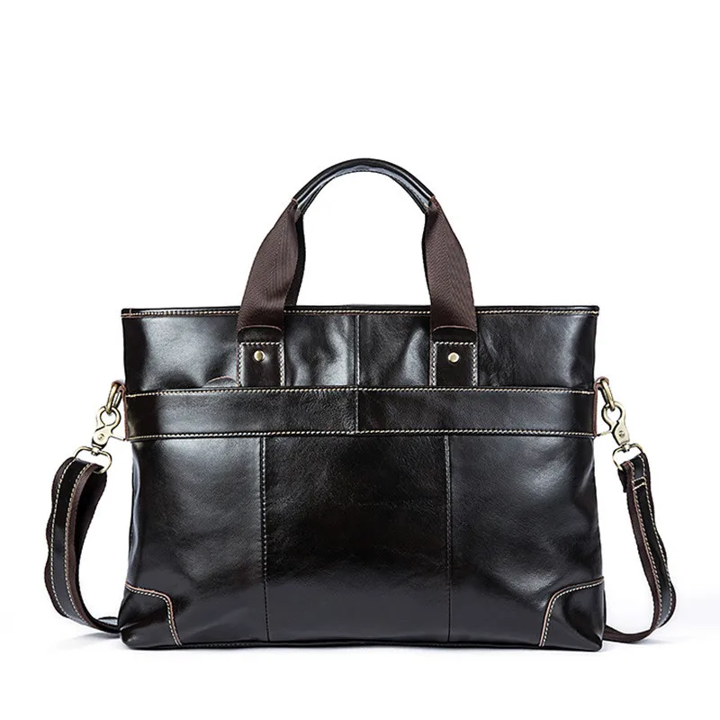 Genuine Leather Men Bag Bolso Hombre Casual Laptop Computer Business Briefcase Handbag Ordenador | Багаж и сумки
