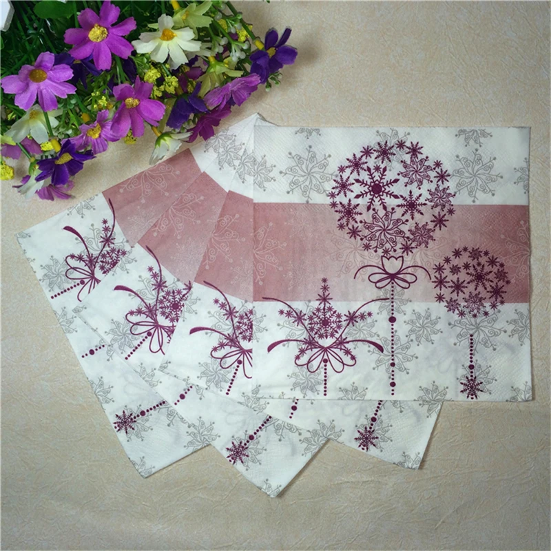 20 бумажных салфеток в стиле ретро|mat mat|mat purplemat flower |