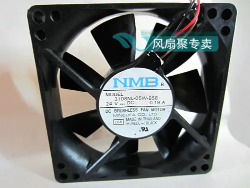 

Original NMB 8CM 8020 24V 0.19A 3108NL-05W-B58 Inverter Cooling fan
