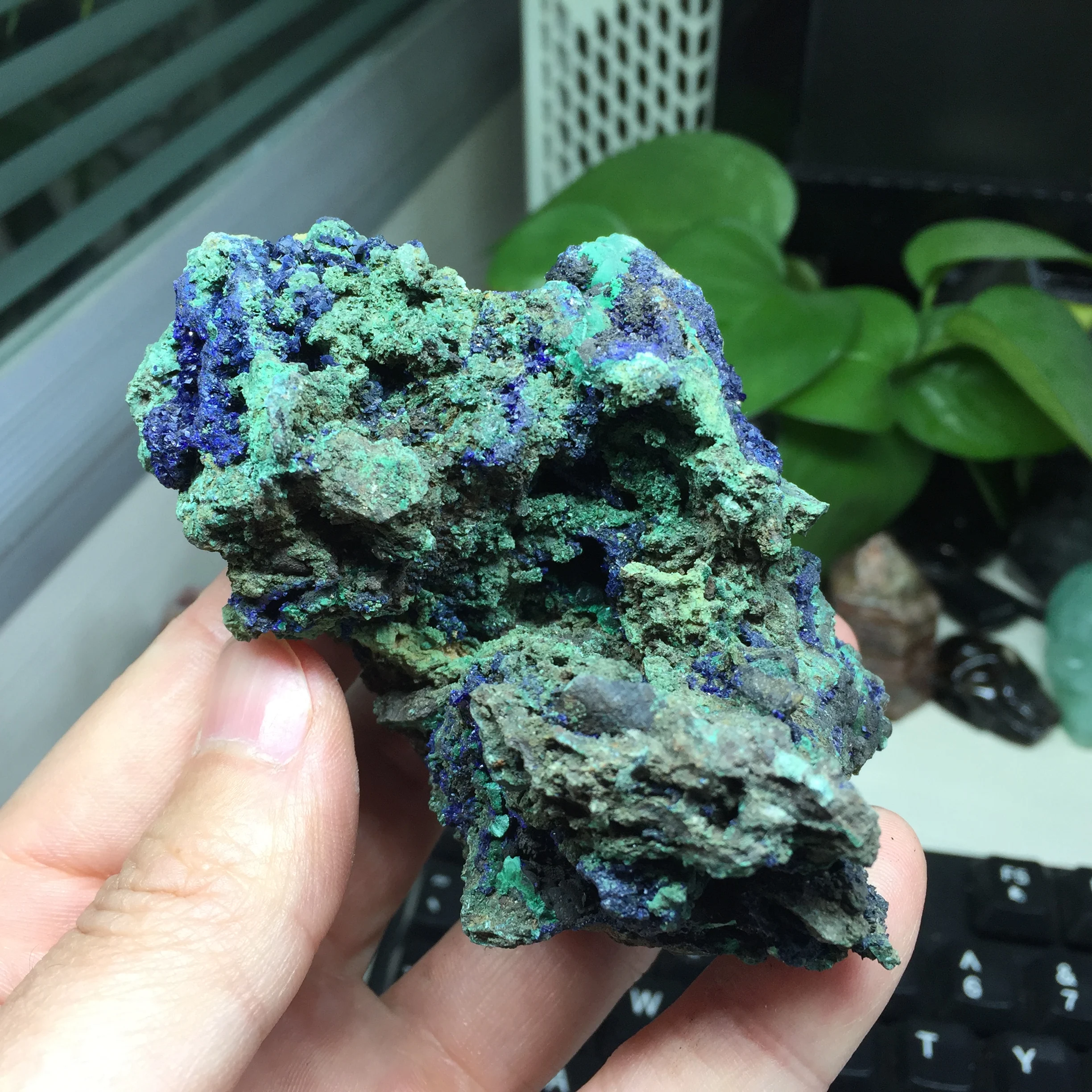 246 г натуральный чессилитовый материал образец Azurite Geode Bule и зеленый Целебный