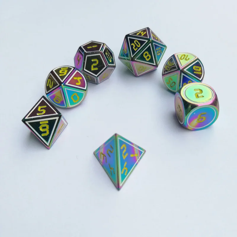 Подземелья и Драконы 7 шт./компл. креативные DND RPG игры игральные кости D &