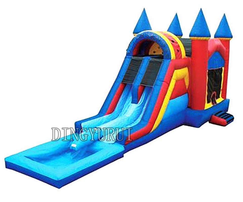 

Popular inflatable bouncer castle inflatable water slide with pool for adult and children