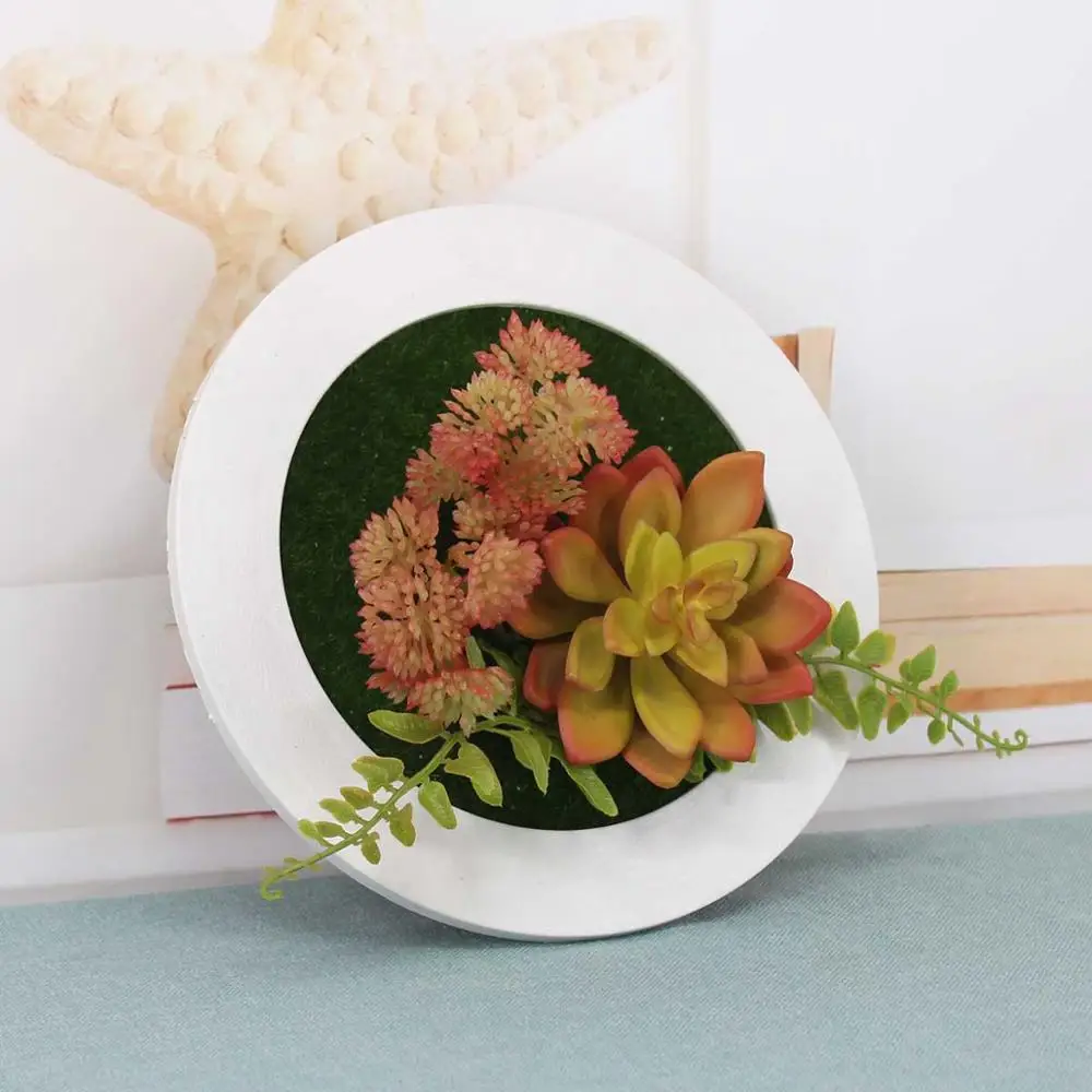 10D Креативное 3D искусственное суккулентное растение, настенное украшение, фоторамка, метоп арт, пластиковые искусственные растения для отеля, дома, сада, Декор - Цвет: 10D