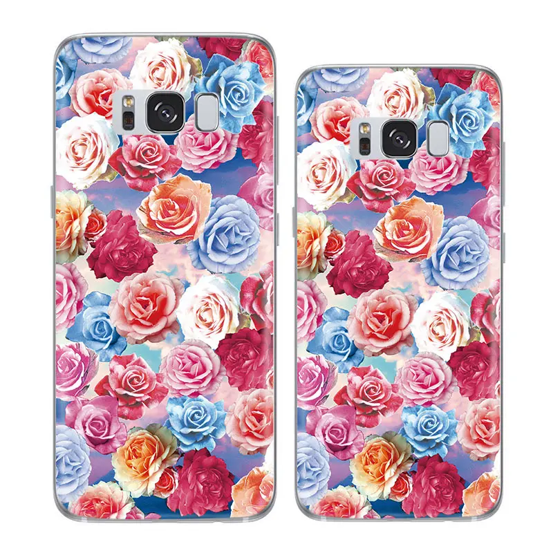 Цветочный чехол для телефона Samsung Galaxy S8 Plus с цветочным рисунком S8Plus мягкий