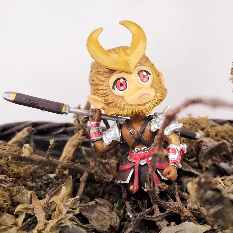 10 см Kawaii Q версия Sun Wukong ПВХ фигурка модель Китай обезьяна статуя короля сон гокон